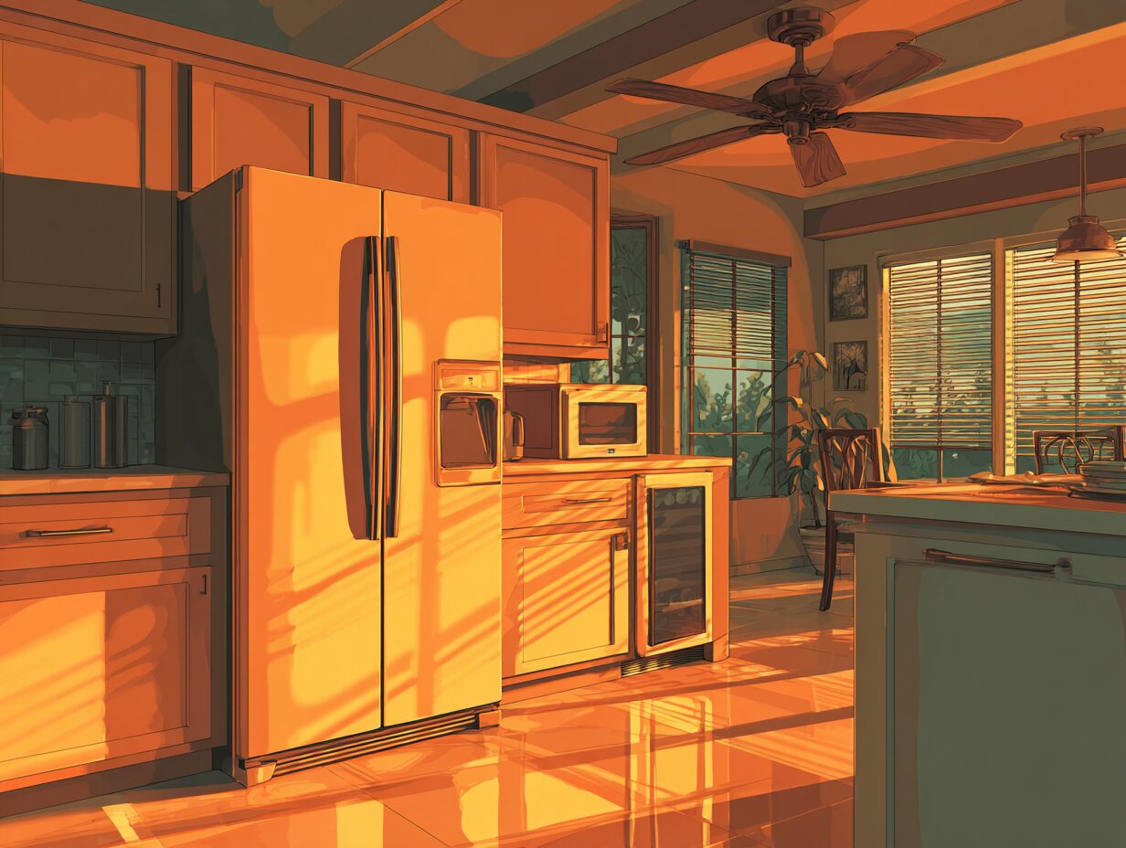 Texas Heat and Refrigerator Struggle in a Kitchen